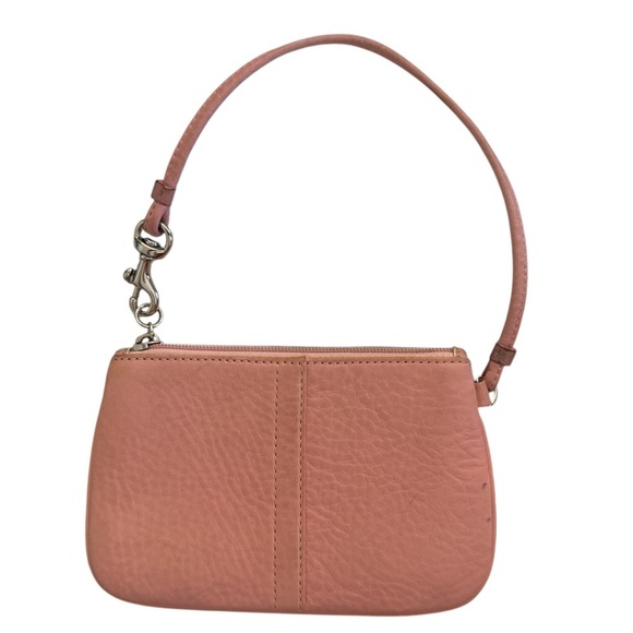 Handbags - Elegant Pink Pebbled Leather Wristlet Wallet